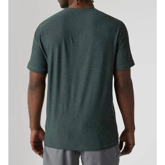 Vuori Strato Tech Tee Shirt Short Sleeve Crewneck Heather Green Gray Size Medium - Picture 3 of 11